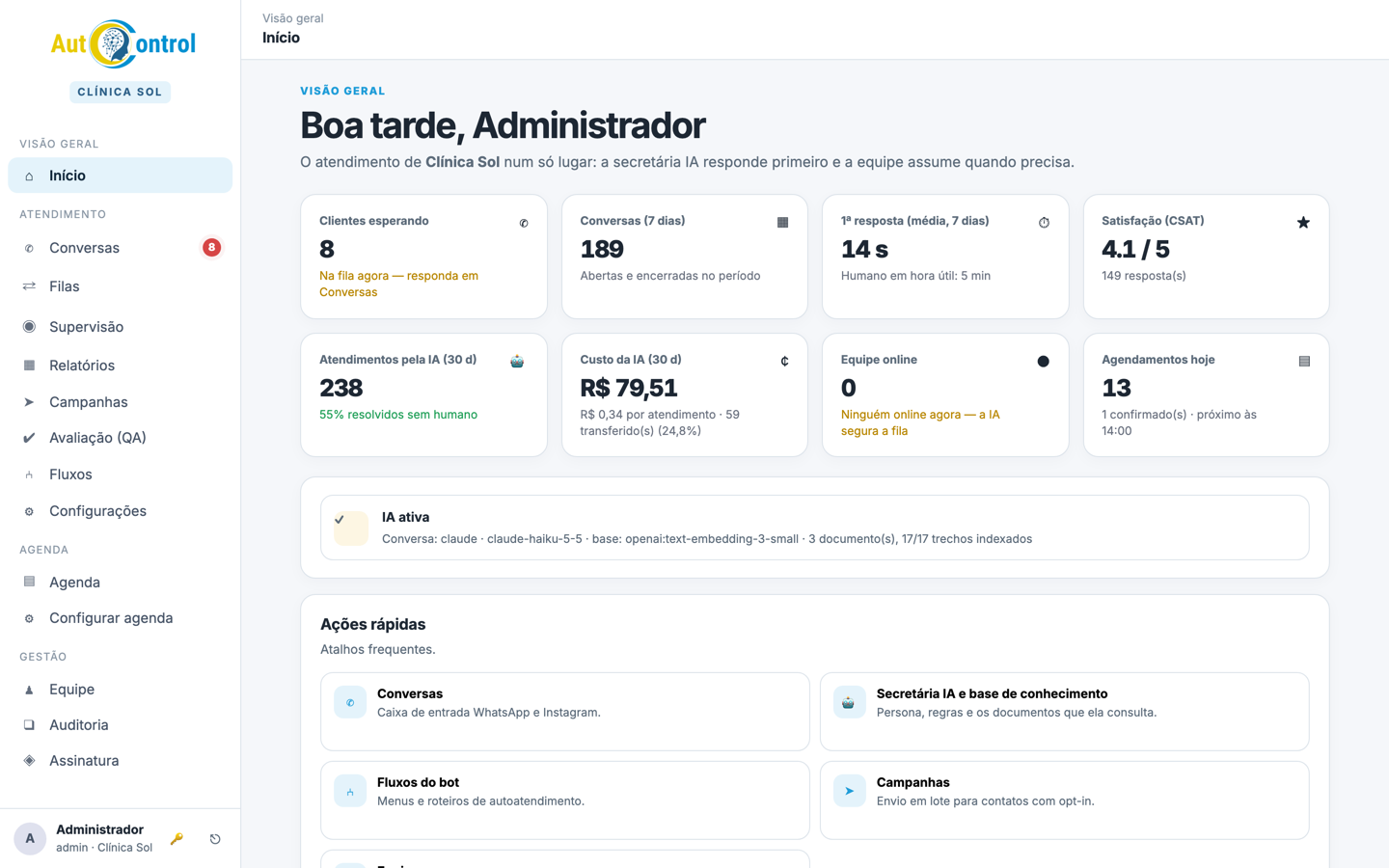 Visão geral do AutoControl Concierge