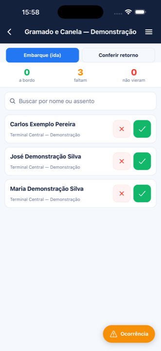 App Viajei Pro: embarque